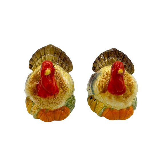 Vintage Pumpkin and Turkey Salt and Pepper Shakers Fall Thanksgiving - Picture 6 of 11